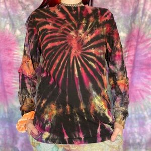 Fall Inspired Reverse Tie Dye Shirt